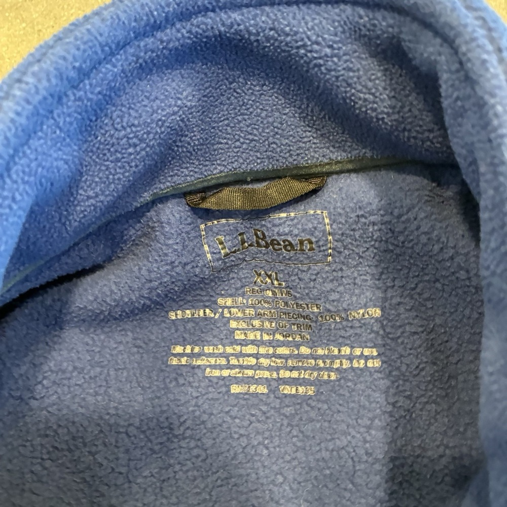 LL BEAN POLARTEC FLEECE JACKET GRAY BLUE ZIP MENS XXL REG EXCELLENT CONDITION - Picture 3 of 6